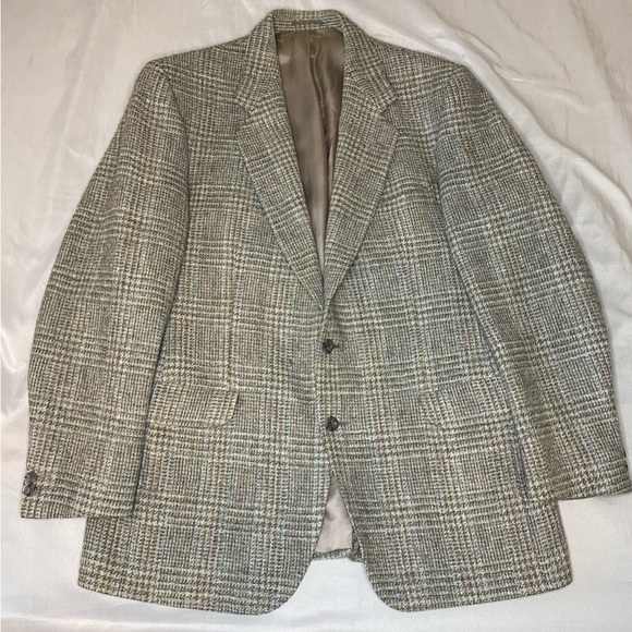 Magee Donegal Mist Tweed Sport Coat Blazer Men’s 43r Houndstooth Gray - Picture 2 of 16